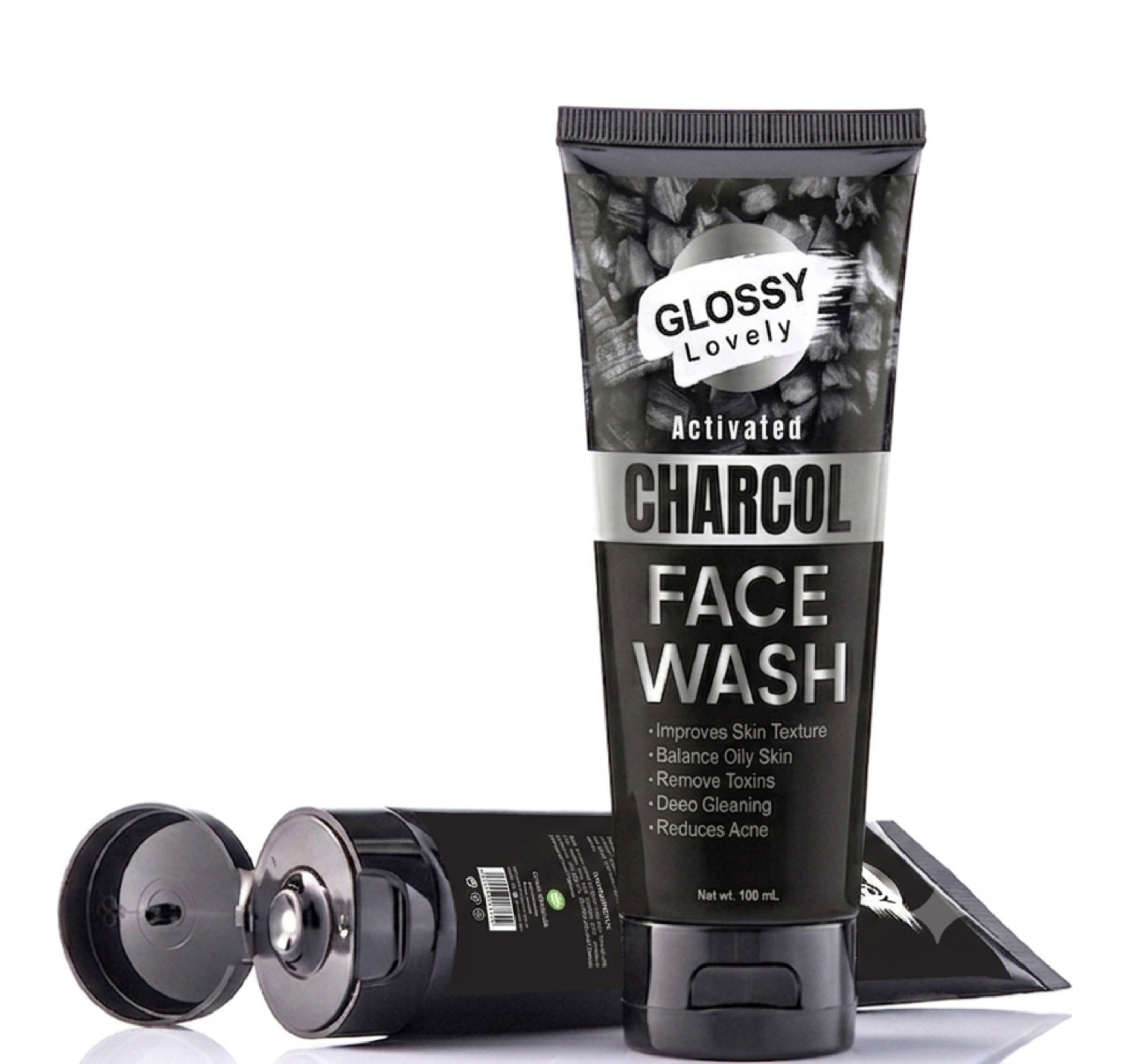 Glossy Charcoal Face Wash